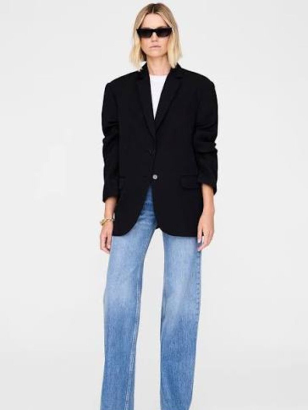 ANINE BING Quinn Blazer Black Oversized Medium